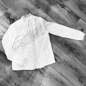 White Lace Detailed Blouse